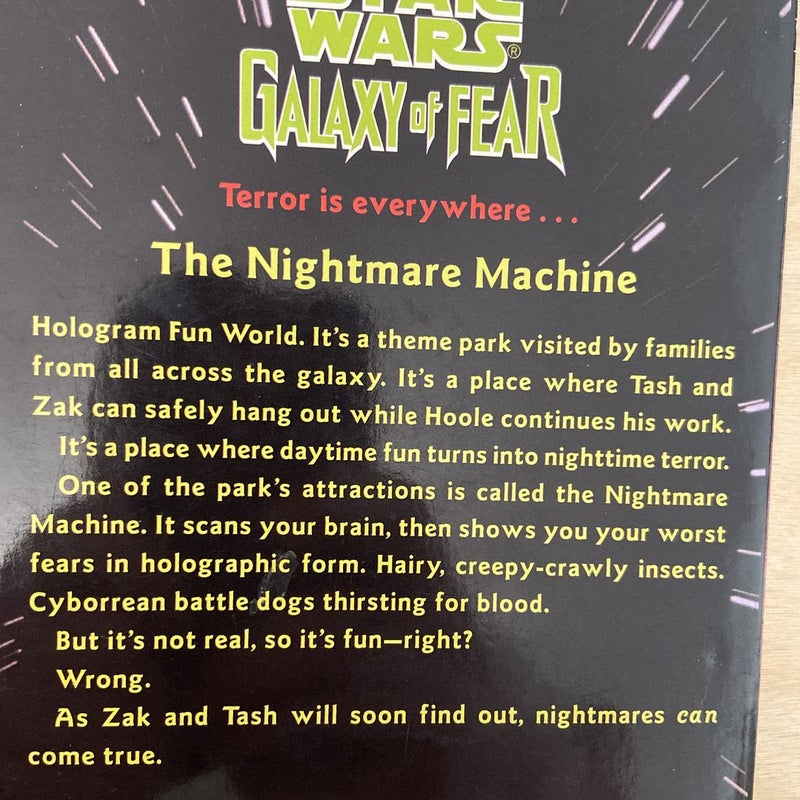 Star Wars Galaxy of Fear: The Nightmare Machine (First Edition First Printing)