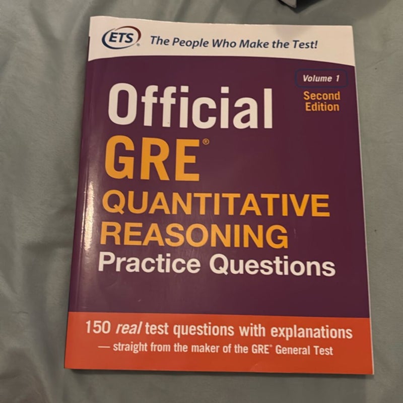 Official GRE Quantitative Reasoning Practice Questions, Second Edition, Volume 1