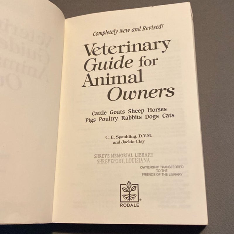 Veterinary Guide for Animal Owners