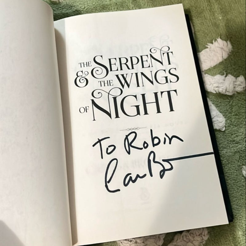 The Serpent and the Wings of Night (personalized autograph)