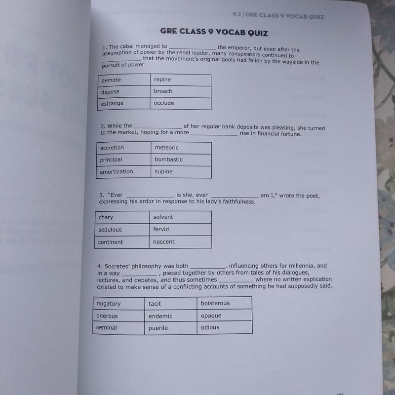 GRE Course Handout 