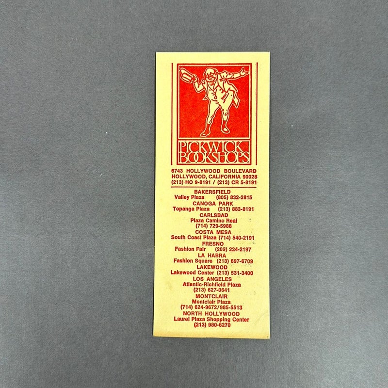 Vintage Pickwick Bookshops Bookmark