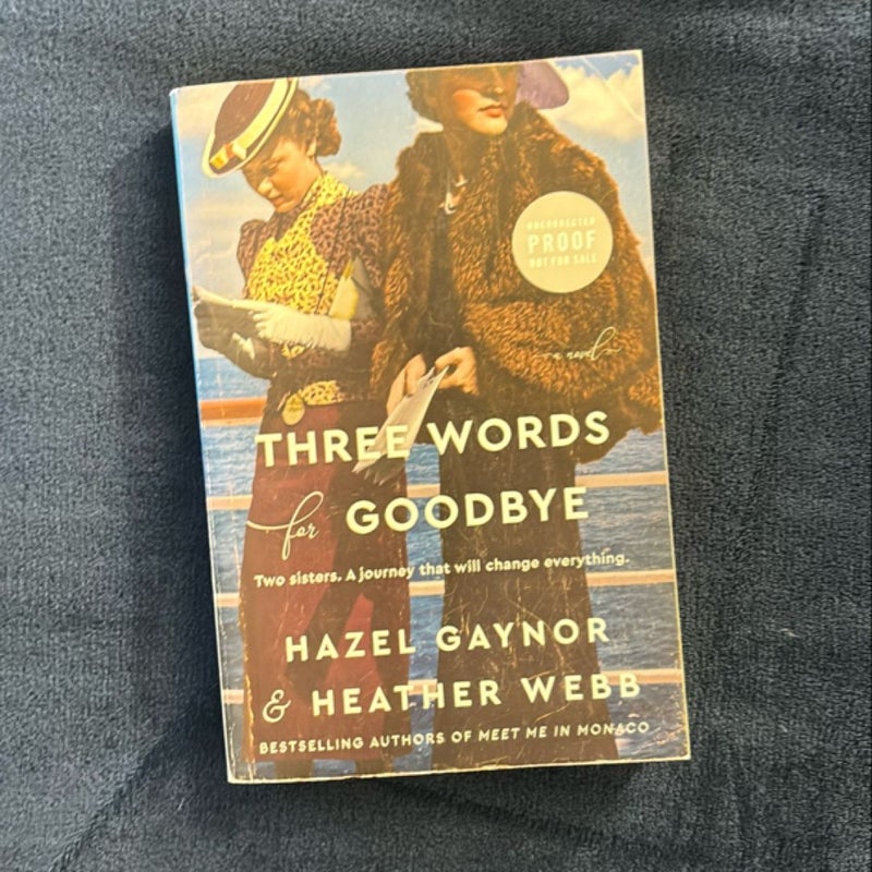 Three Words for Goodbye (ARC)