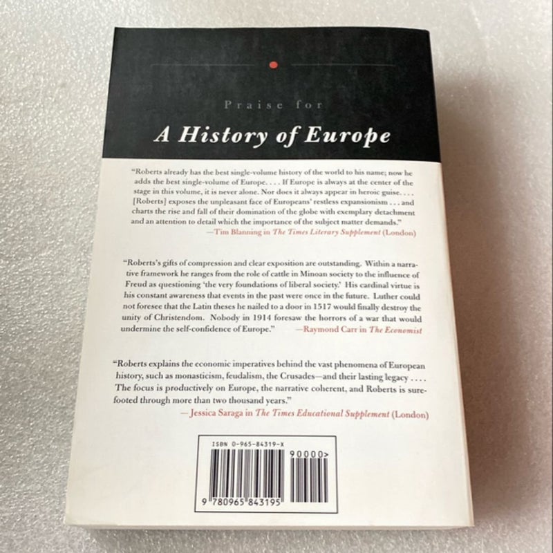 A History of Europe - First American Edition 