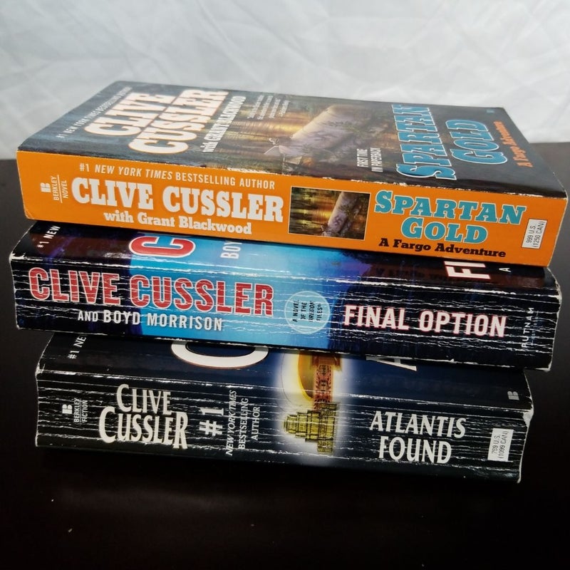 Spartan Gold, plus 2 more Cussler titles