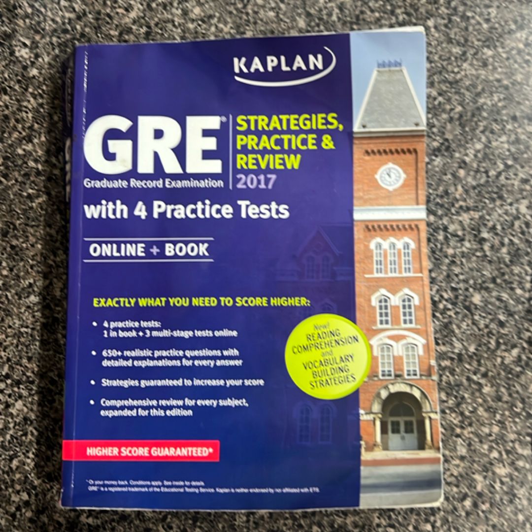 GRE 2017 Strategies, Practice, and Review with 4 Practice Tests
