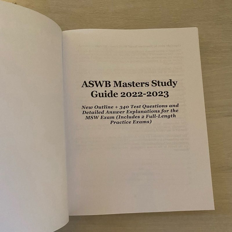 ASWB Masters Study Guide 2022-2023