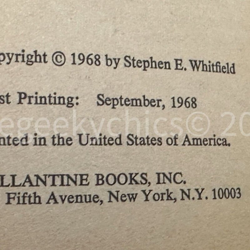 The Making of Star Trek Gene Roddenberry First Printing September 1968 