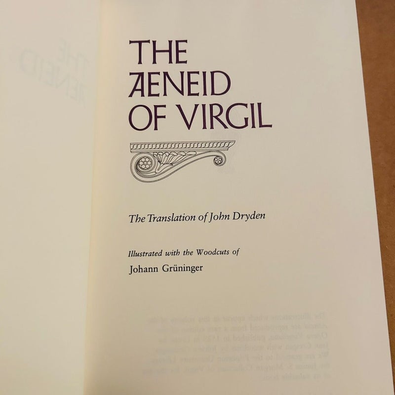 1982 The Aeneid of Virgil by The Franklin Library Hardcover Book 