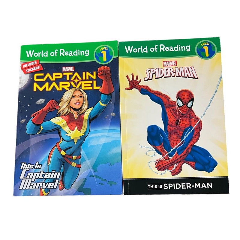 Lot of 2 Marvel Comic World of Reading Books