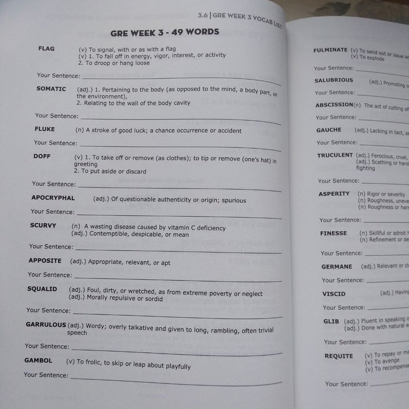 GRE Course Handout 