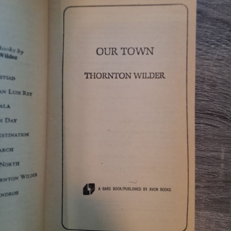 Our Town by Thornton Wilder 1975 Bard Paperback 