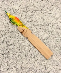 Wooden bird bookmark 