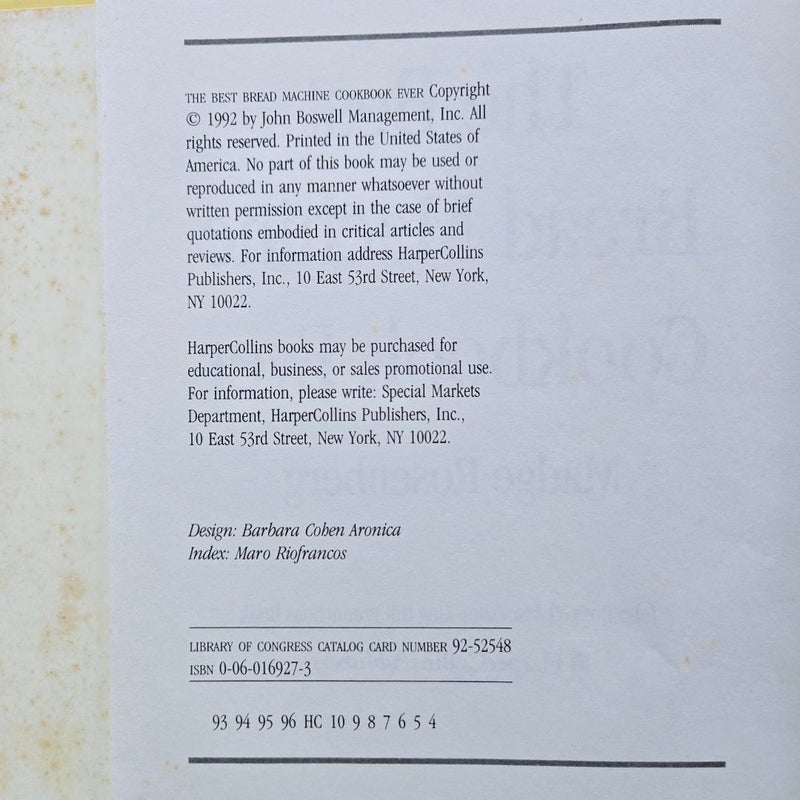 The Best Bread Machine Cookbook Ever
