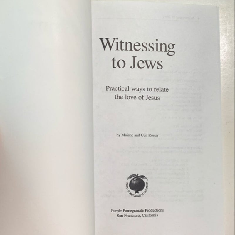 Witnessing to Jews