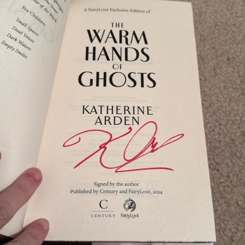 Fairyloot SIGNED The Warm Hands of Ghosts