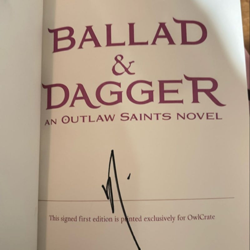 SIGNED COPY - Ballad & Dagger