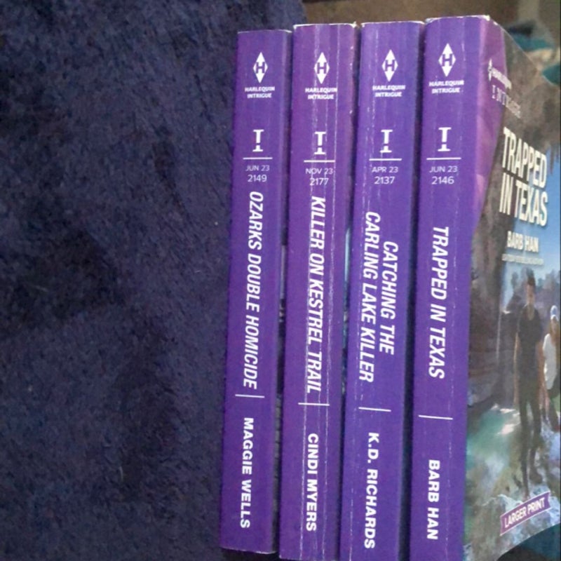 Lot of 4 Harlequin Intrigue Large Print Romances