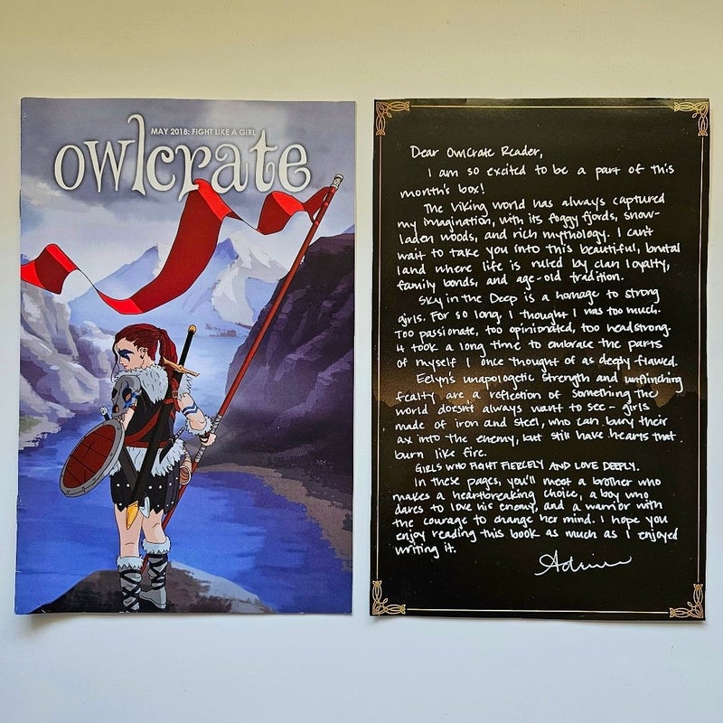 Owlcrate Sky in The Deep SIGNED by Adrienne Young FIRST Edition