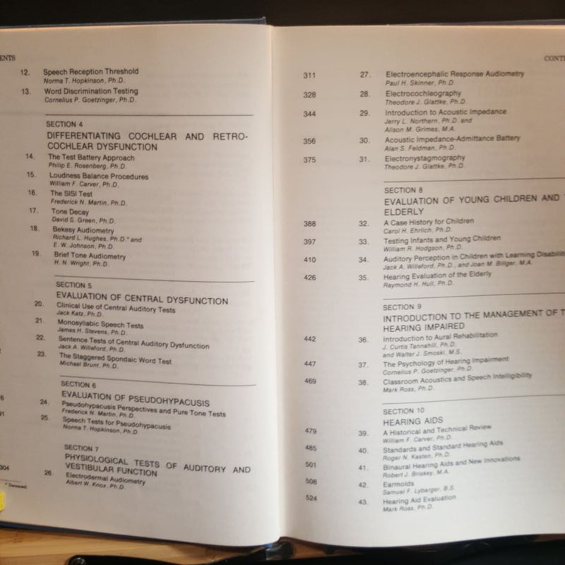 Handbook of clinical audiology