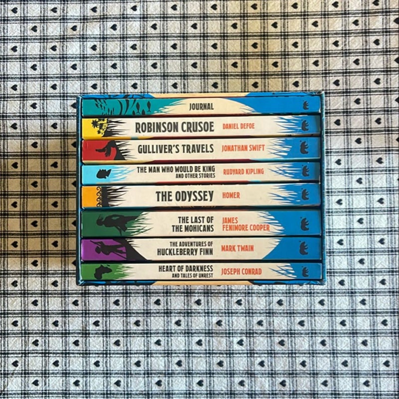 The Great Adventure Collection {Heart of Darkness | The Adventures of Huckleberry Finn | The Last of the Mohicans | The Odysssey | The Man Who Would Be King | Gulliver’s Travels | Robinson Crusoe}