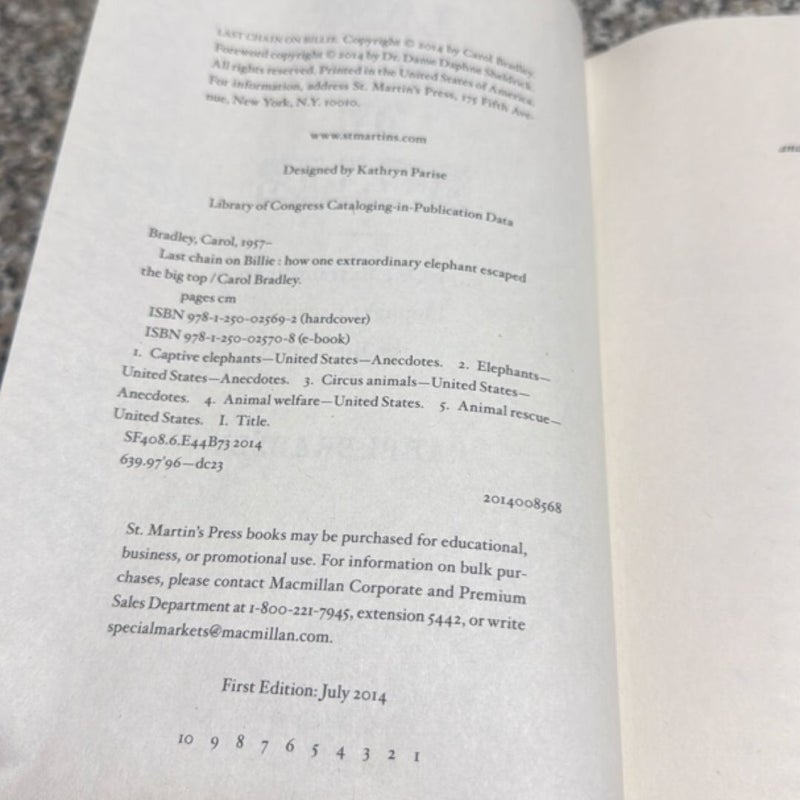 Last Chain on Billie First Edition