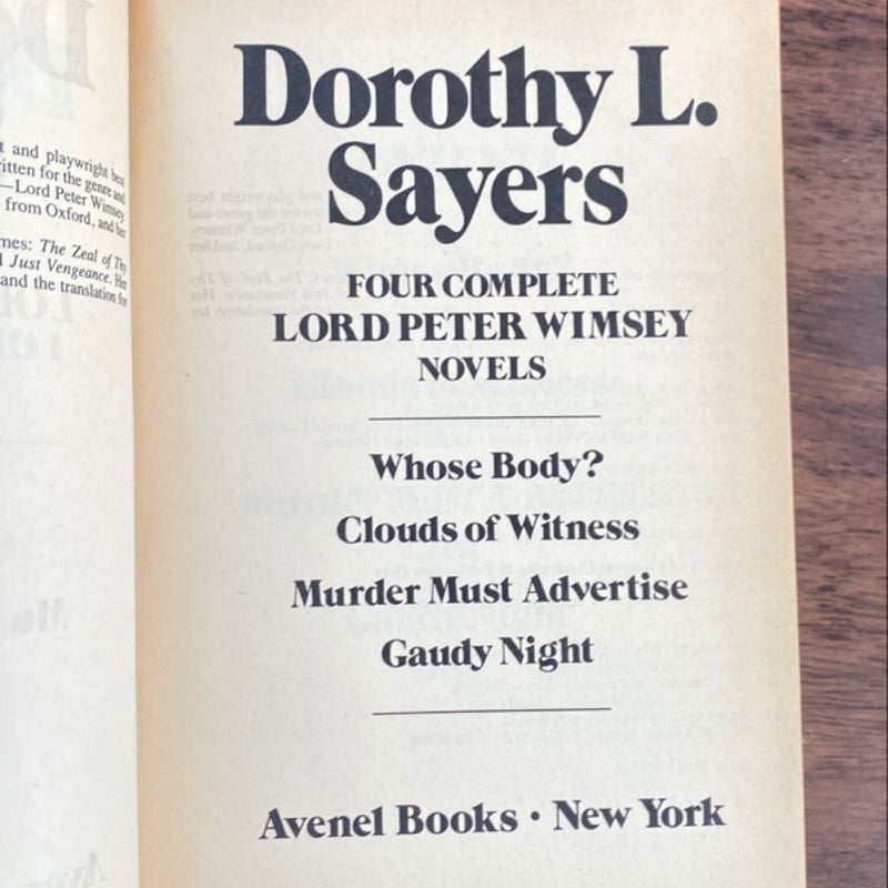 Four Complete Lord Peter Wimsey Novels