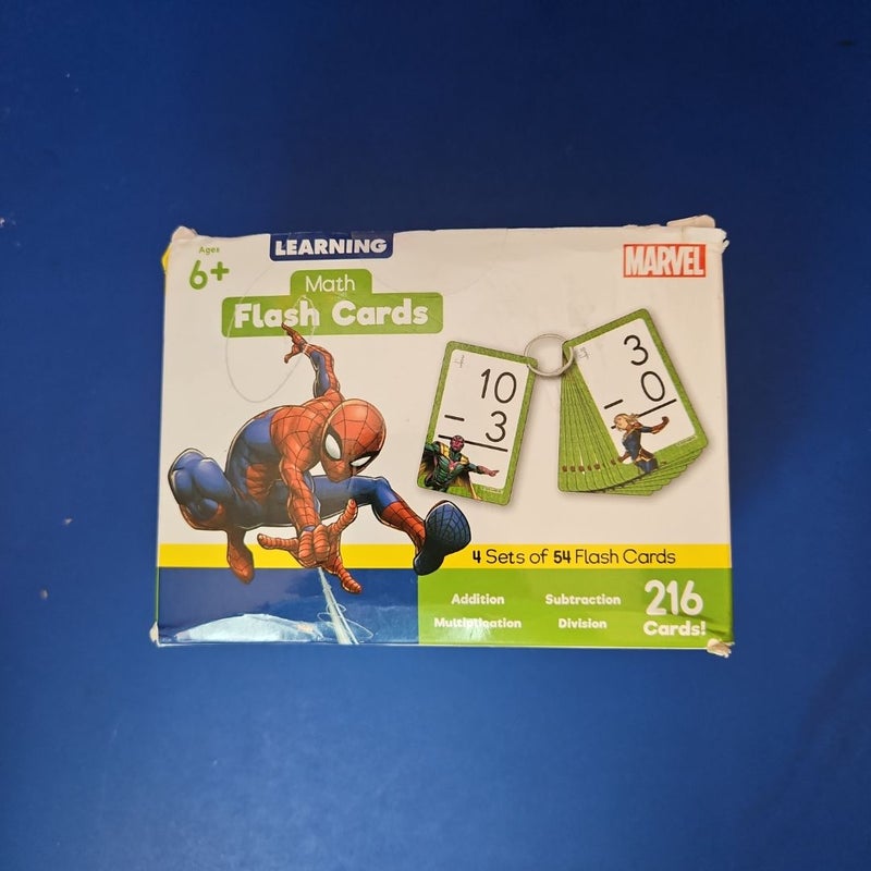 MARVEL Learning Math Flash Cards (Ages 6+) 4 Sets of 54 Flash Cards (216 cards)