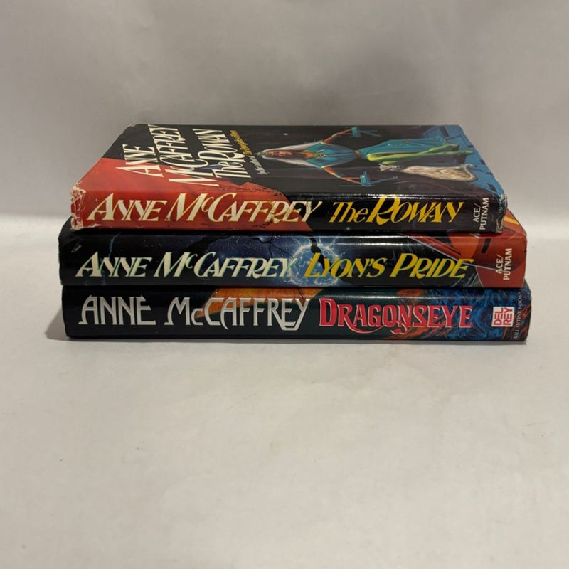 Anne McCaffrey Lot Of 3 Hardcover Books Vintage 1st Edition