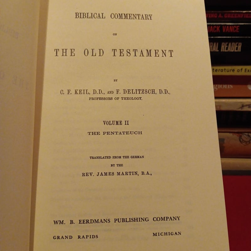 Keil & Delitzsch Biblical Commentary: ,Jeremiah and The Pentateuch