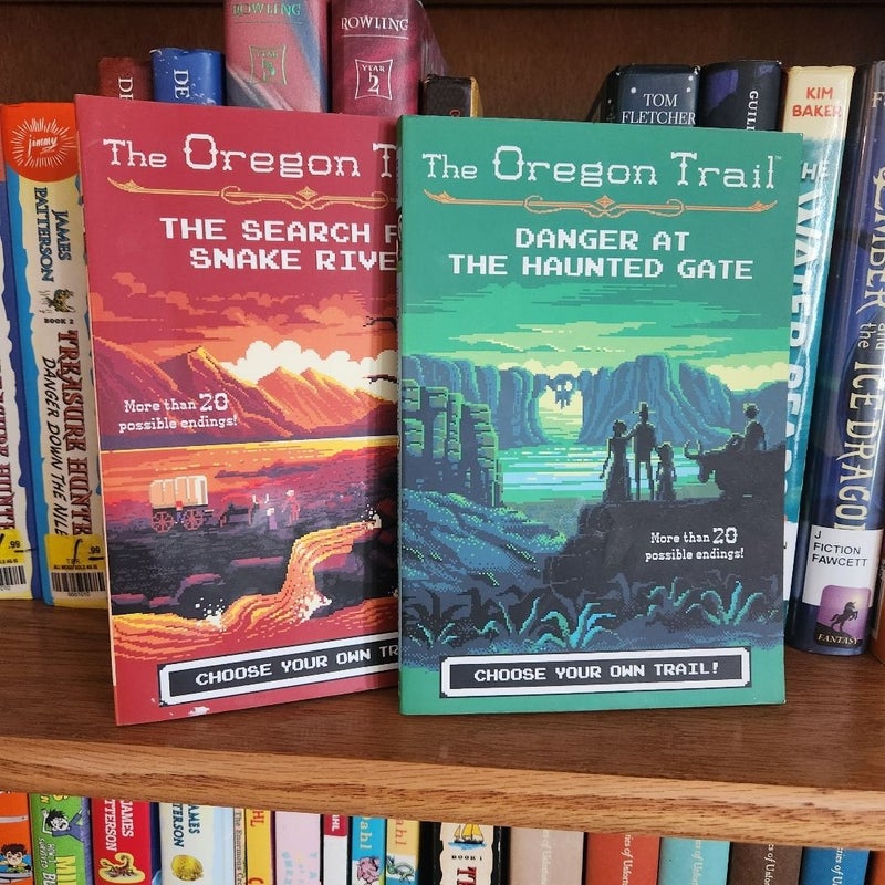 Danger at the Haunted Gate & The Search at Snake River Oregon Trail 2 Books