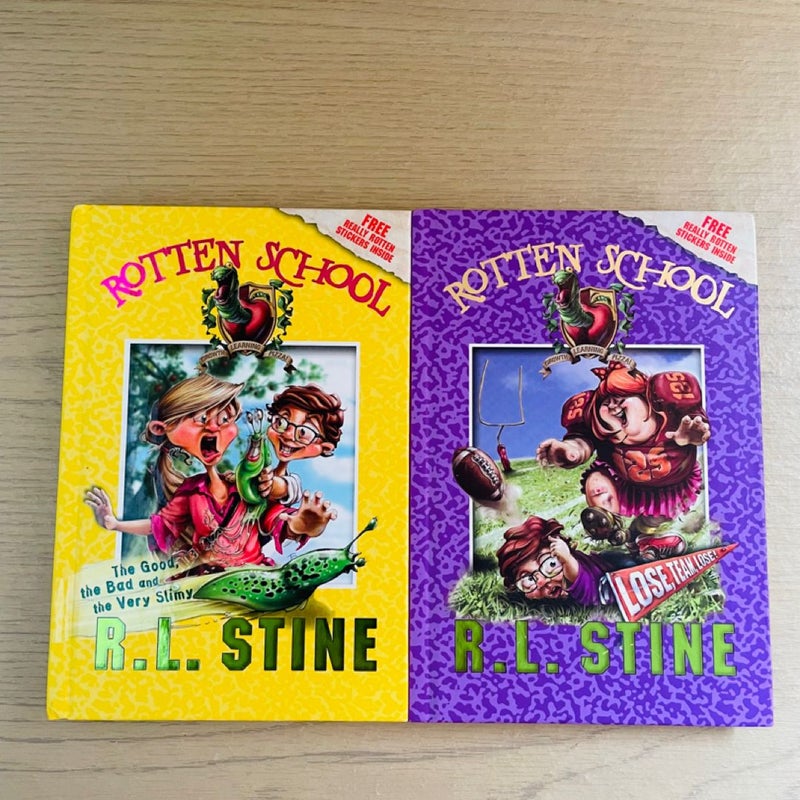 Rotten School Bundle-Lot of 4; The Big Blueberry Barf-Off, The Great Smelling Bee, The Good the Bad the Very Slimy, Lose Team Lose 