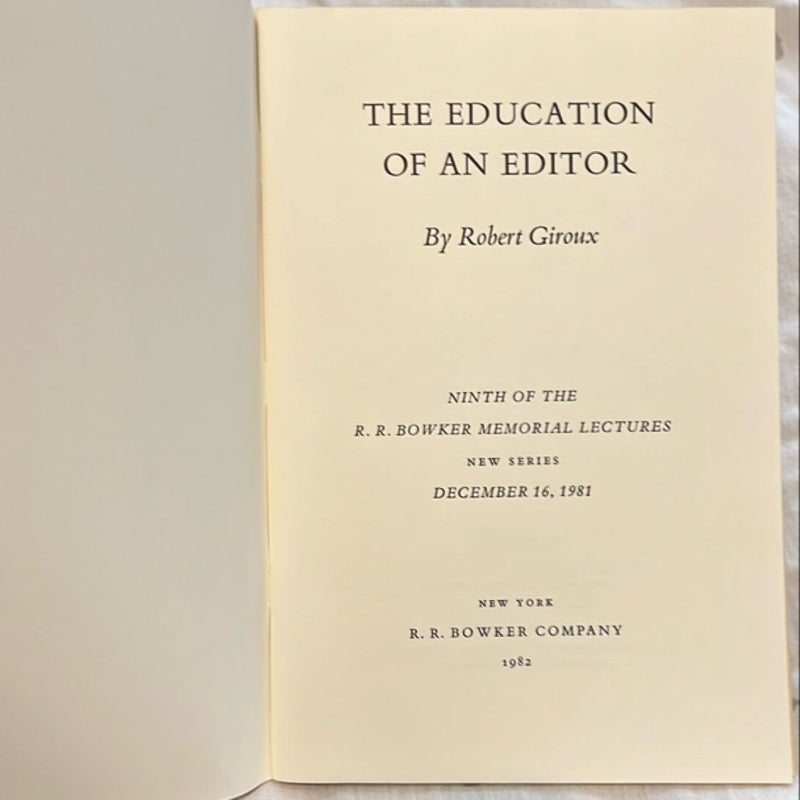 The Education of an Editor