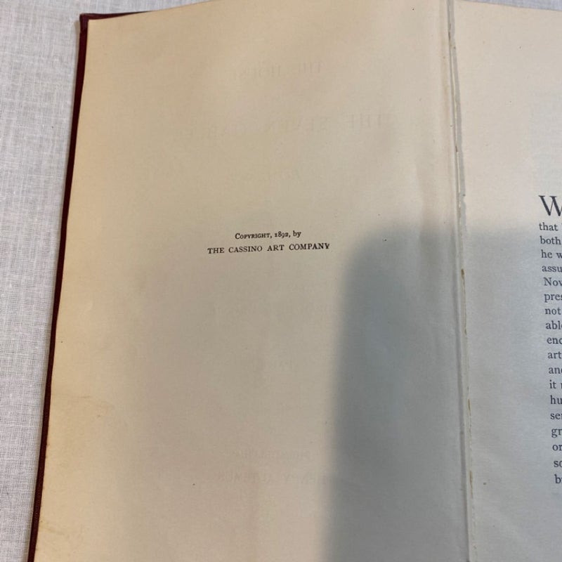 1892 - The House of The Seven Gables - by Nathaniel Hawthorne - Hiram