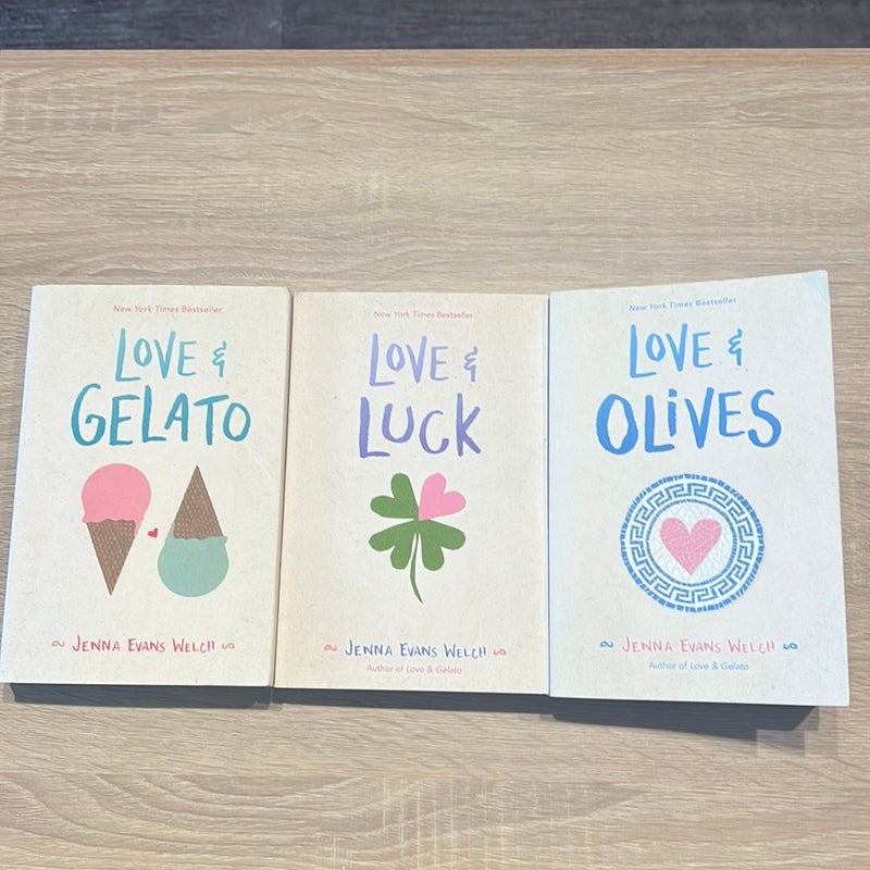 Love and Gelato, Love and Luck, Love and Olives Set