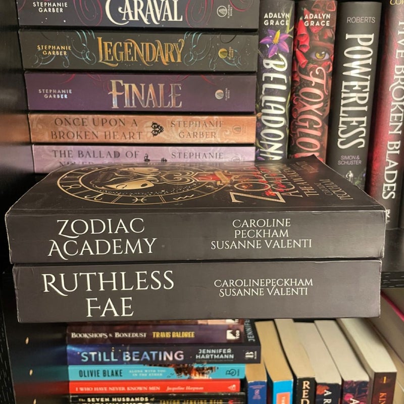 OOP Matte covers Zodiac Academy: The Awakening & Ruthless Fae