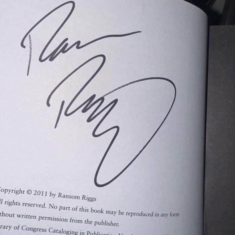 Miss Peregrine's Home for Peculiar SIGNED  Children