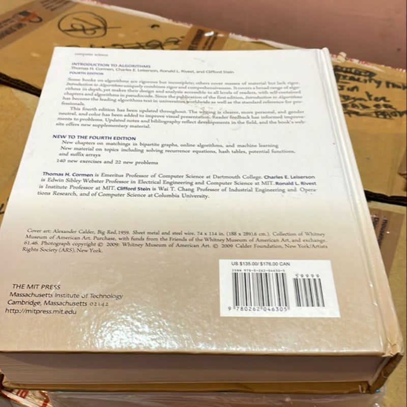 Introduction to Algorithms, Fourth Edition by Thomas H. Cormen; Charles E. Leiserson; Ronald L. Rivest; Clifford Stein, Hardcover | Pangobooks Introduction to Algorithms, Fourth Edition by Thomas H. Cormen; Charles E. Leiserson; Ronald L. Rivest; Clifford Stein, Hardcover | Pangobooks