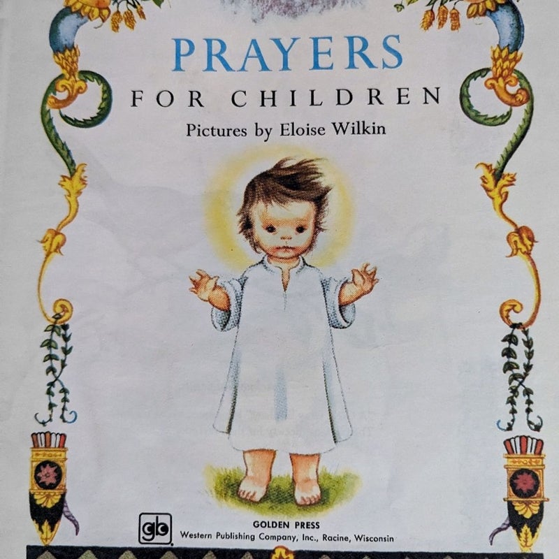 Second Printing 1972 Prayers for Children Golden Book