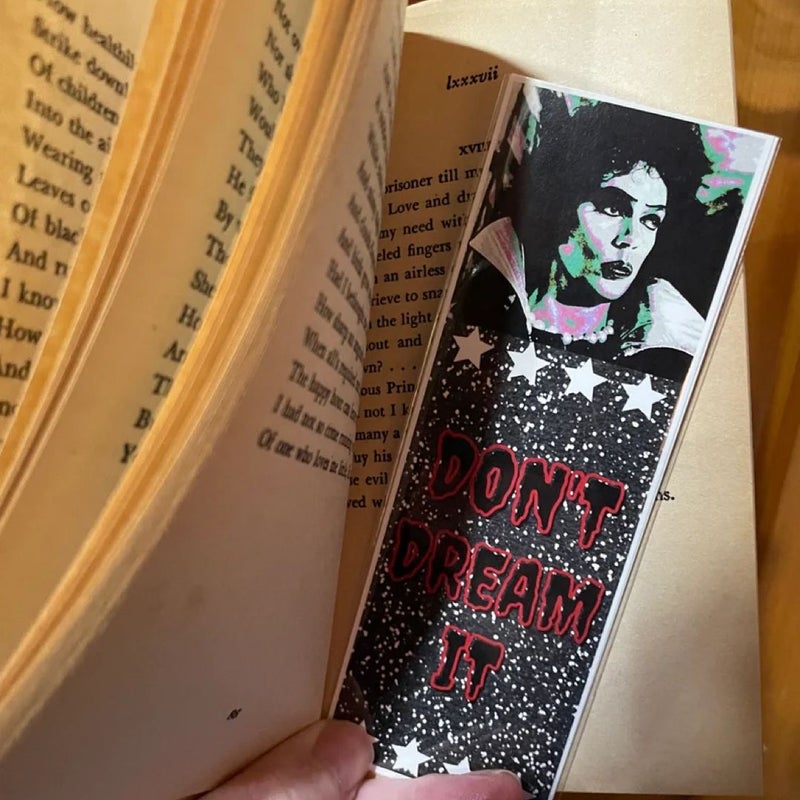 TIM CURRY Tim Curry Don't Dream It -- Be IT Handmade Bookmarks Cult Classics Rocky Horror