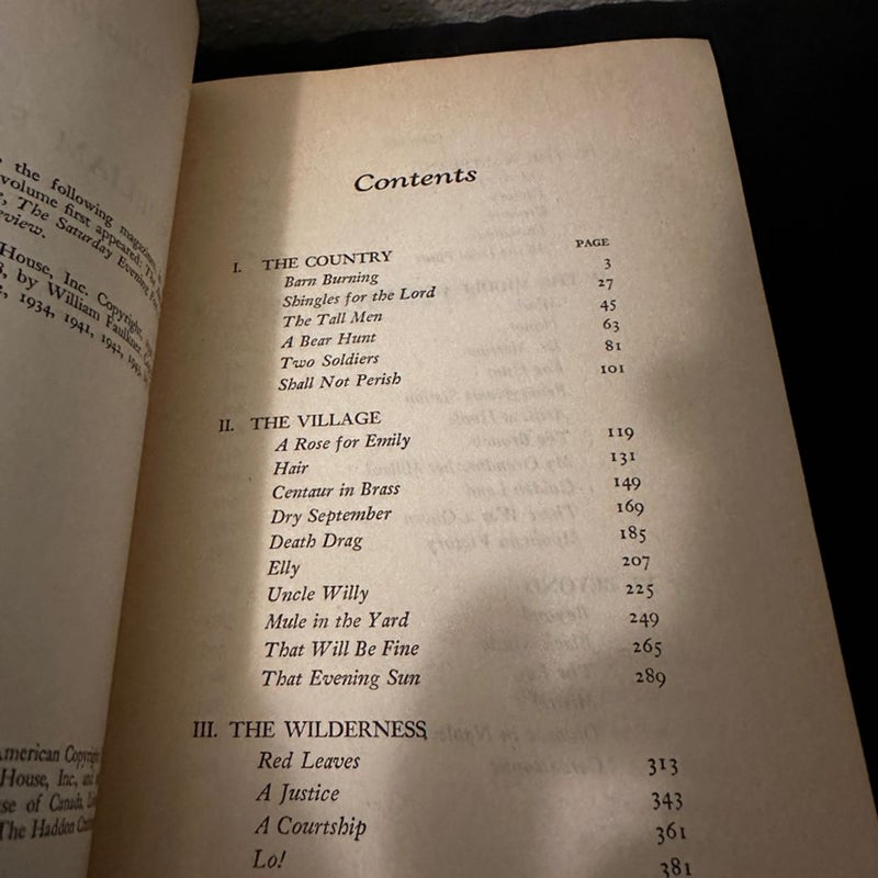 Collected Stories of William Faulkner 1943, Hardcover Book RARE