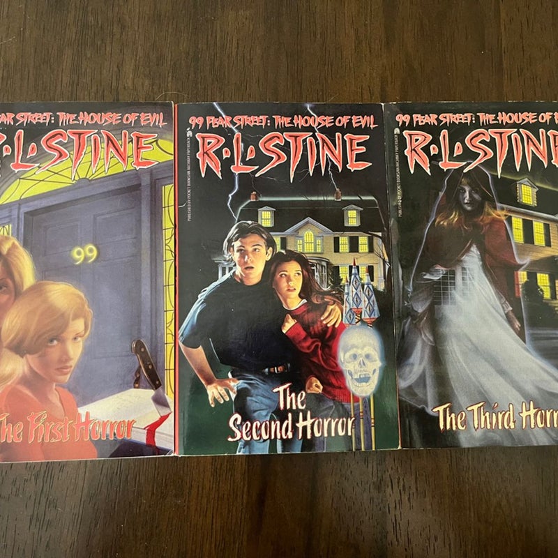 R.L. Stine 99 Fear Street House of Evil Trilogy First, Second & Third Horror Lot