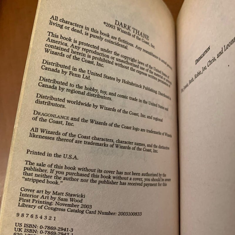DragonLance: Complete Age of Mortals Series 1-6 Set & Bertrem’s Guide: Conundrum, The Lioness, Dark Thane, Prisoner of Haven, Wizards’ Conclave, The Lake of Death, Bertrem’s Guide to the Age of Mortals, All First Edition First Printing