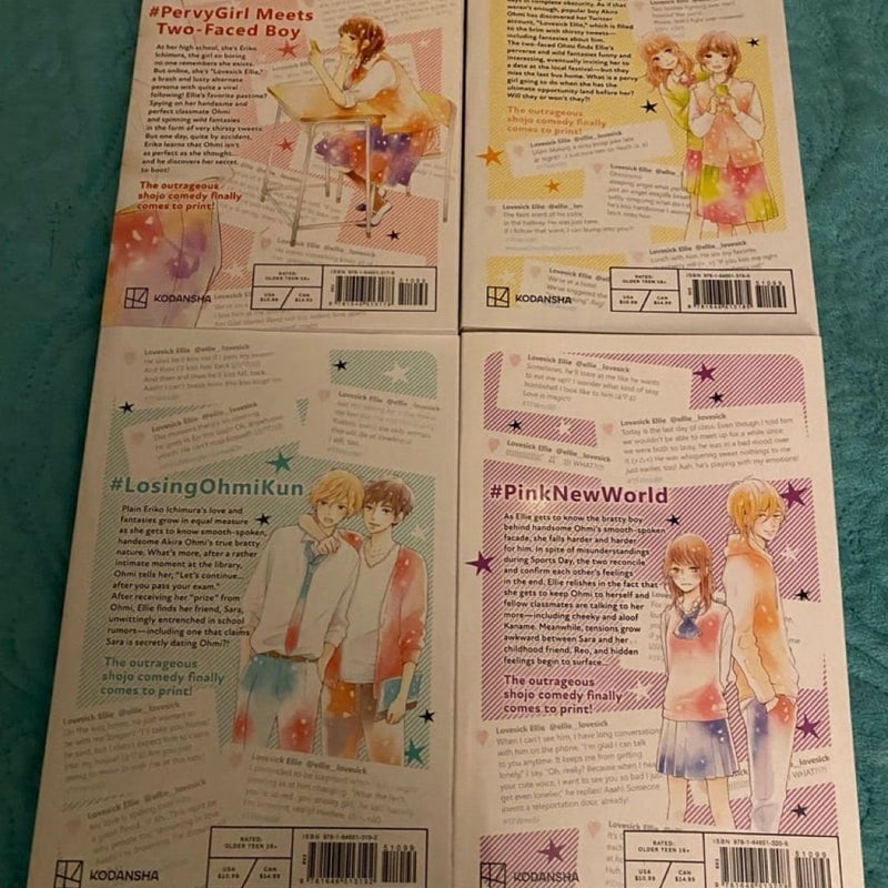 Lovesick Ellie manga bundle volumes 1-4 