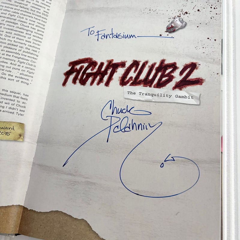 Fight Club 2 signed autographed hardcover comic book bc c