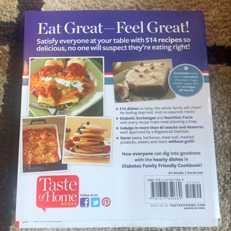 Taste of Home Diabetes Family Friendly Cookbook