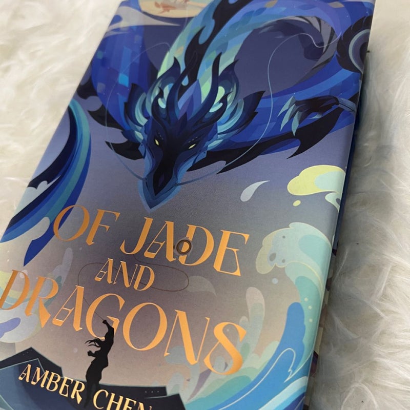 Owlcrate Exclusive Of Jade And Dragons Amber Chen Sprayed Edge Illustrated Book