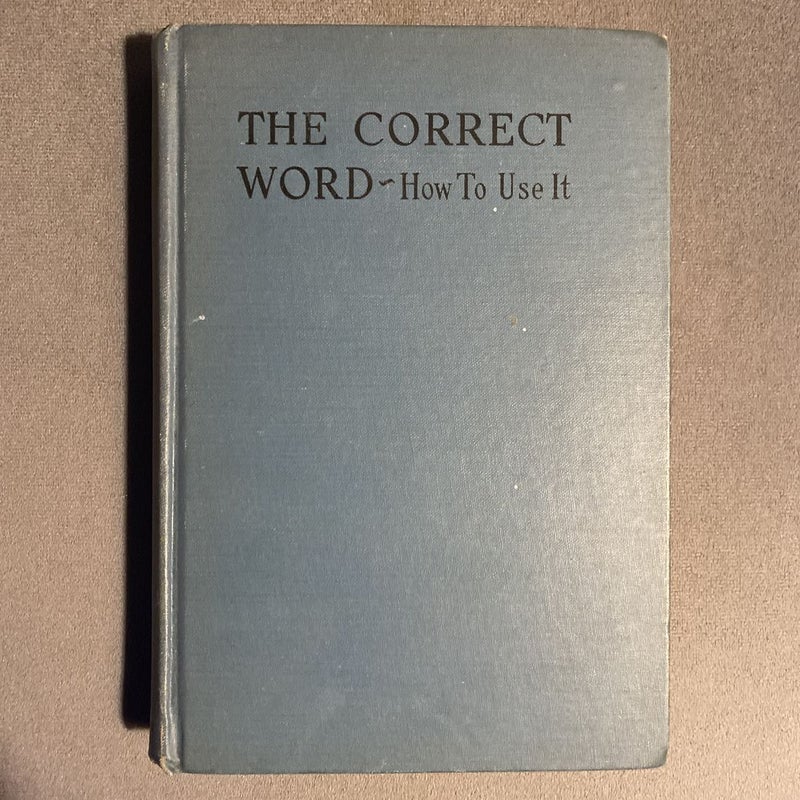 The Correct Word
