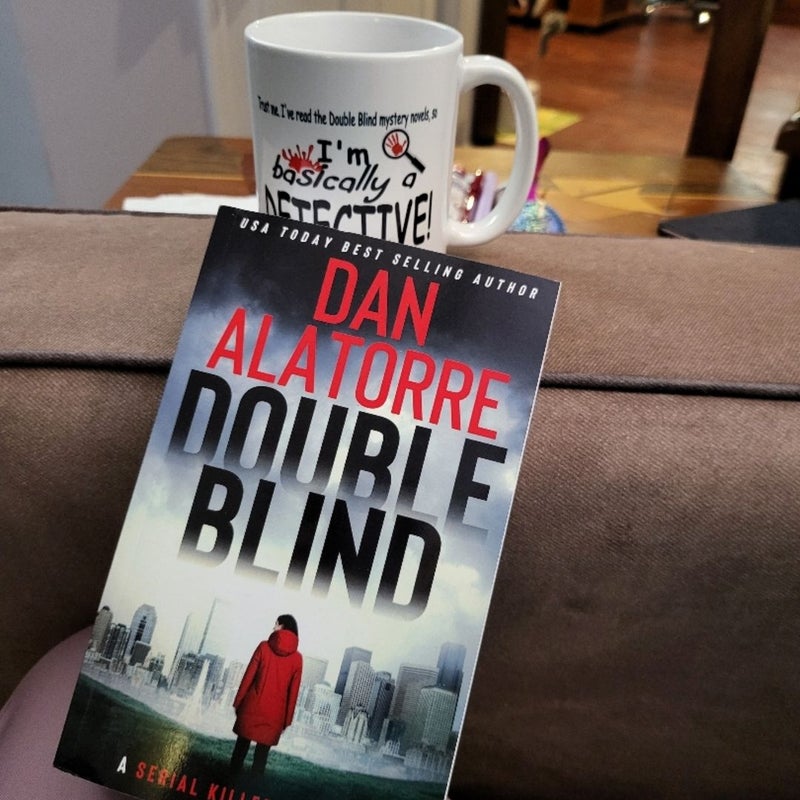 Signed copy double blind with matching coffee mug