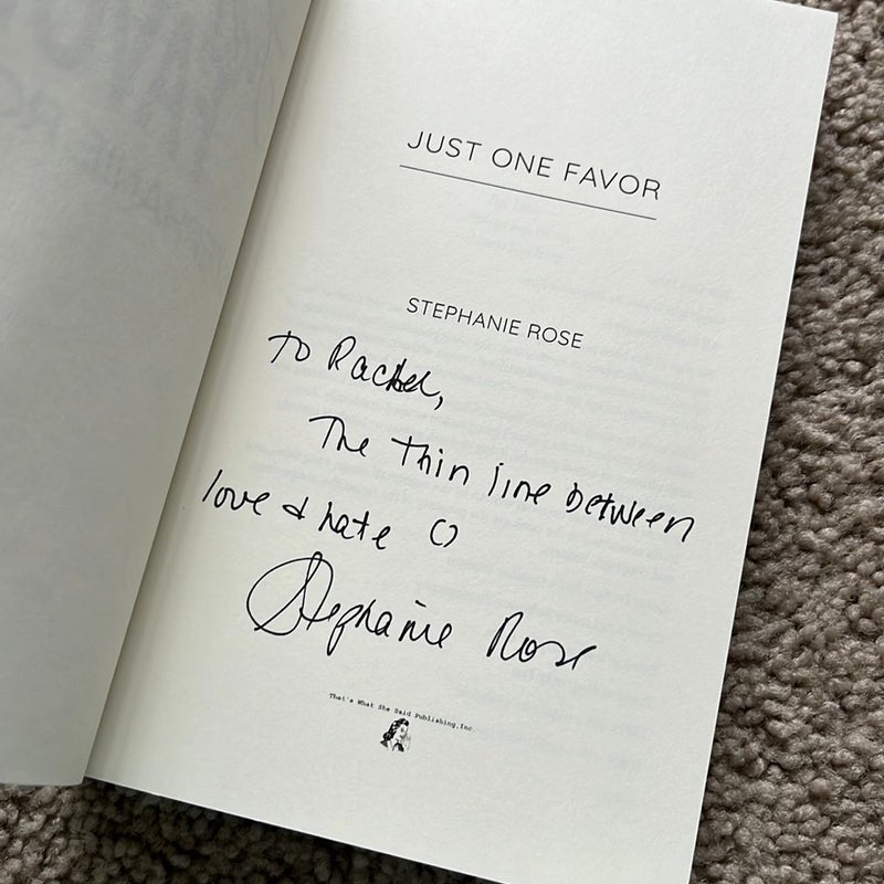 Just One Favor (signed & personalized)